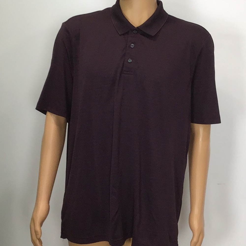 Purple Striped Polyester Shirt